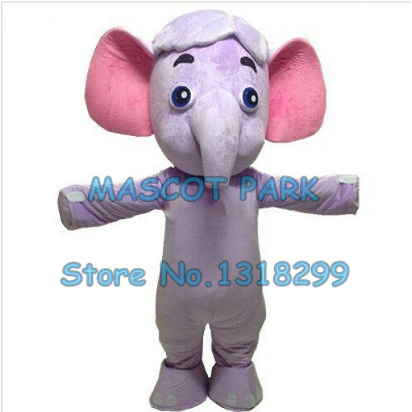 cute grey elephant Mascot Costume