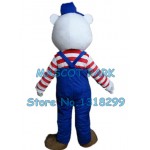 bear Mascot Costume blue pant bear