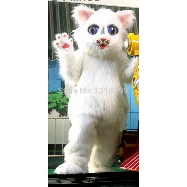 Snowball Kitty Mascot Costume