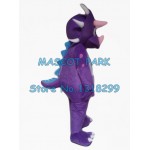 cute little purple dino dinosaur Mascot Costume