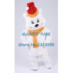 Holiday White Bear Mascot Costume