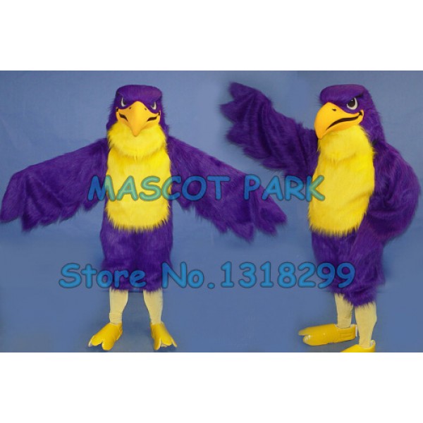purple falcon Mascot Costume