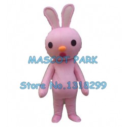 pink bunny Mascot Costume