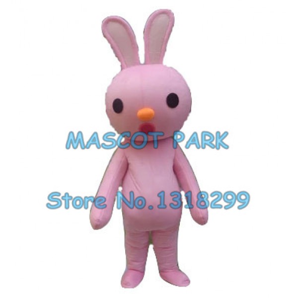 pink bunny Mascot Costume