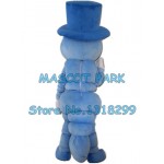blue Mosquito Mascot Costume
