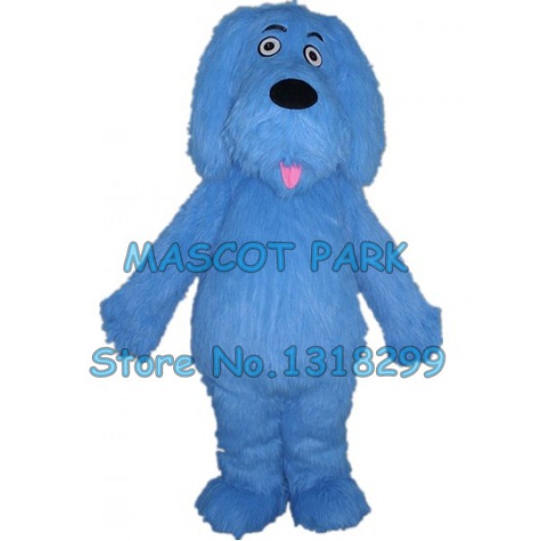 blue plush dog Mascot Costume