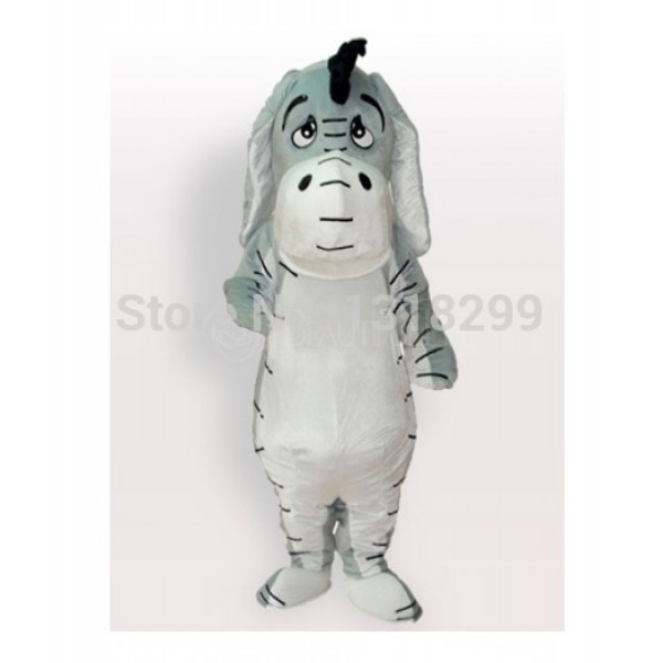 Grey Donkey Mascot Costume