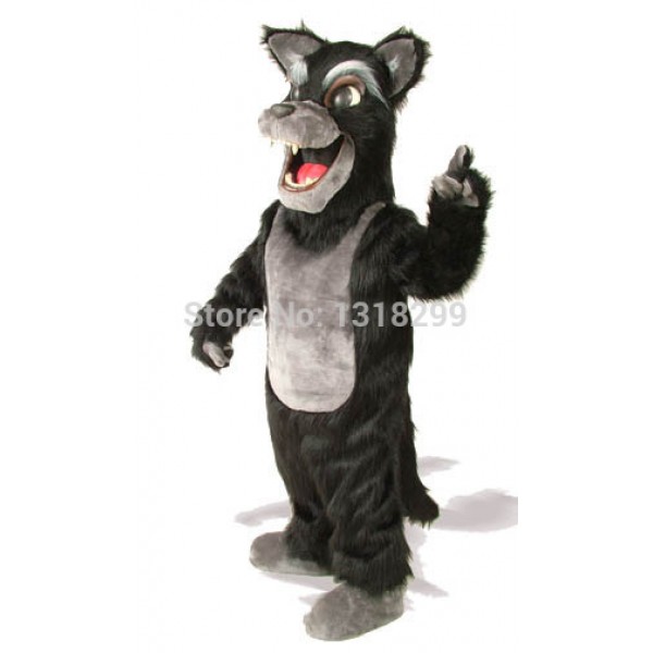 Plush Wolf Mascot Costume