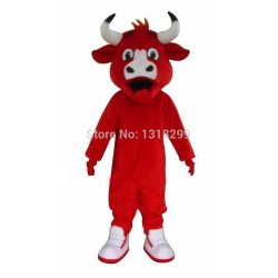 Red cow calf Bull Mascot Costume