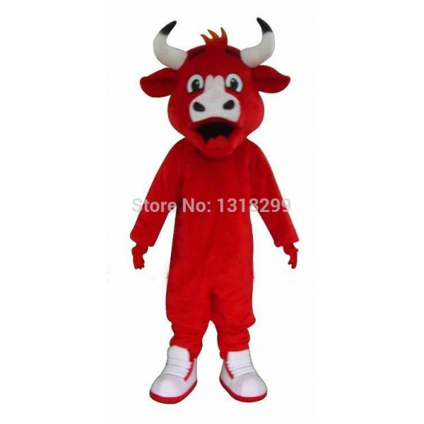 Red cow calf Bull Mascot Costume