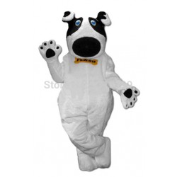 White Dog Flash Mascot Costume