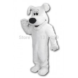 Big White Dog Mascot Costume