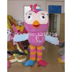 Pink Hootabelle owl Mascot Costume
