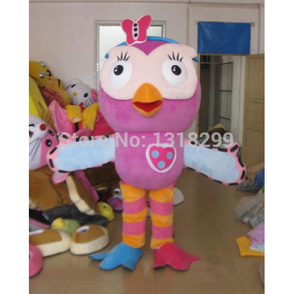 Pink Hootabelle owl Mascot Costume