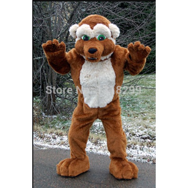 brown wolf Mascot Costume