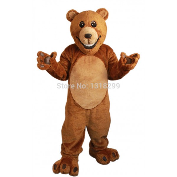 Smiling Teddy Bear Mascot Costume