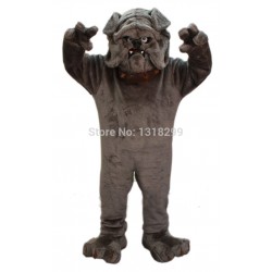 Grey Bulldog Mascot Costume
