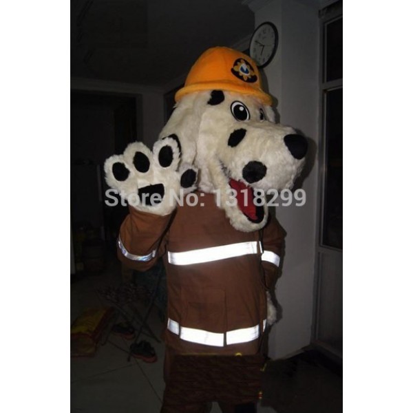 spotty dog Firemen Mascot Costume
