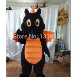 Orange And Black Dragon Mascot Costume