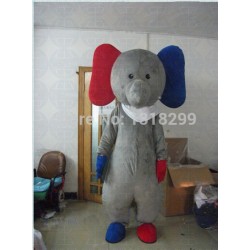Grey Elephant Mascot Costume