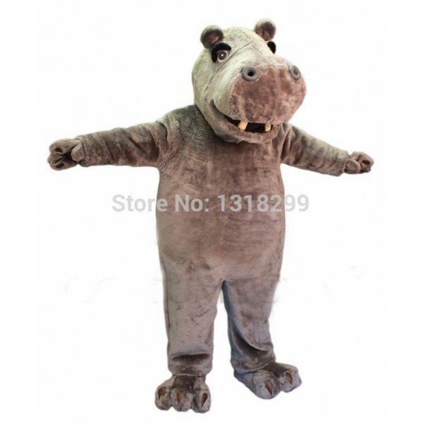 Friendly Hippo Mascot Costume
