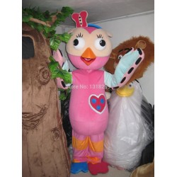 pink owl Mascot Costume