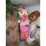 pink owl Mascot Costume pink owl Mascot Costume