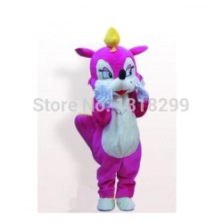 Pink Rose Squirrel Mascot Costume