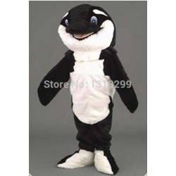 black whale Orca Mascot Costume