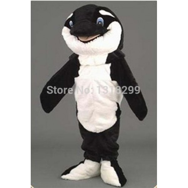 black whale Orca Mascot Costume