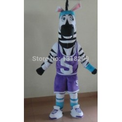 Zebra Athlete Sportsman Mascot Costume