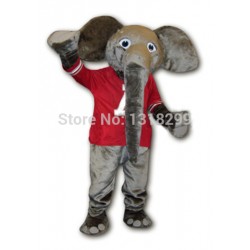 Grey Elephant Mascot Costume