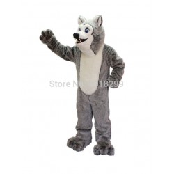 Friendly Husky Mascot Costume