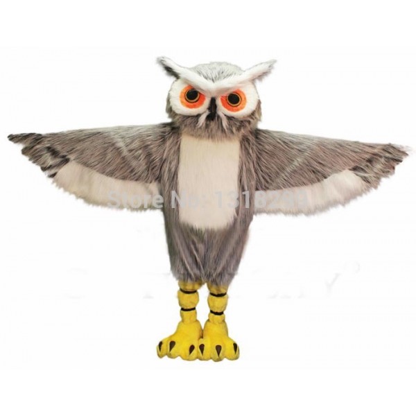 Plush Eubert Owl Mascot Costume