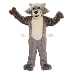 Gray Wolf Mascot Costume