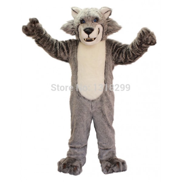 Gray Wolf Mascot Costume
