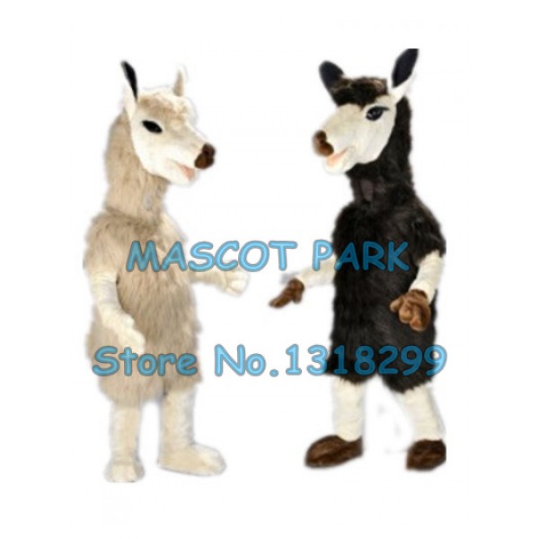 black/brown Llama Mascot Costume