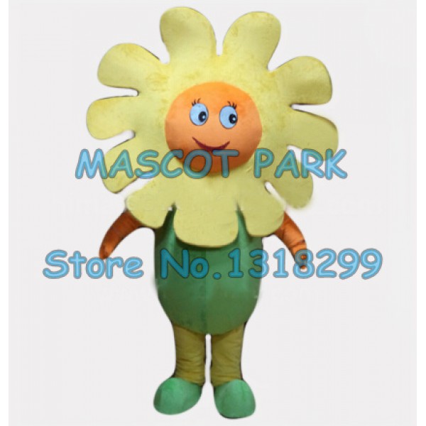 little yellow sun flower Mascot Costume