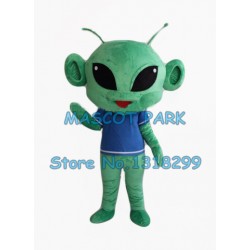 the big head green alien Mascot Costume