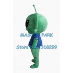 the big head green alien Mascot Costume