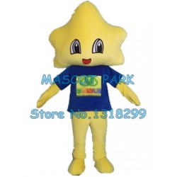yellow star Mascot Costume