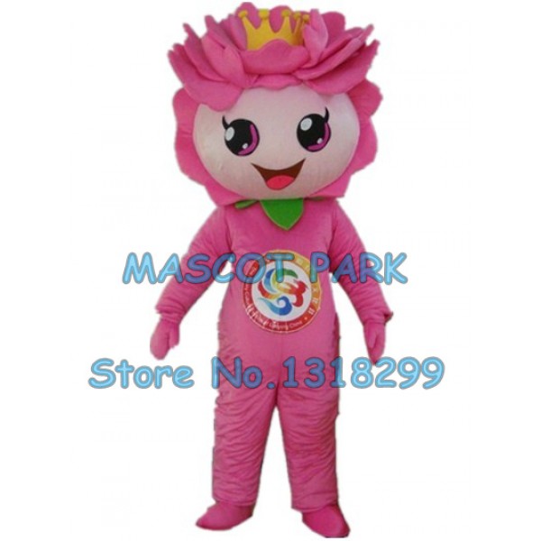 pink Lotus Mascot Costume