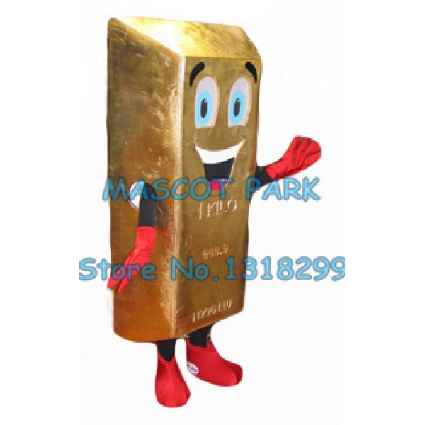 gold bar Mascot Costume