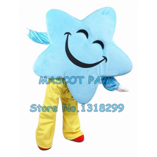 blue star Mascot Costume