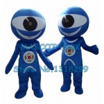 blue eyeball Mascot Costume