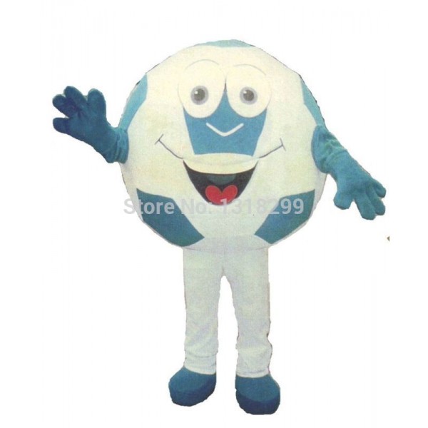 Blue Soccer Football Mascot Costume