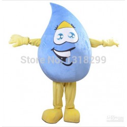 Blue Rain Drop Mascot Costume