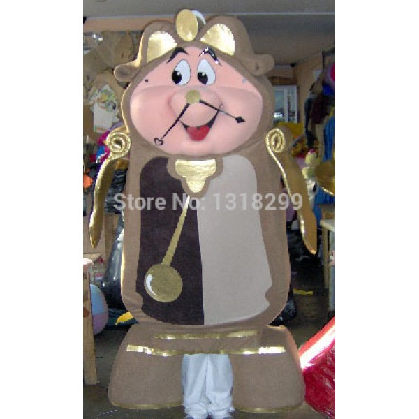 Golden Alarm Clock Mascot Costume