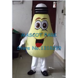 big yellow lamp light bulb Mascot Costume