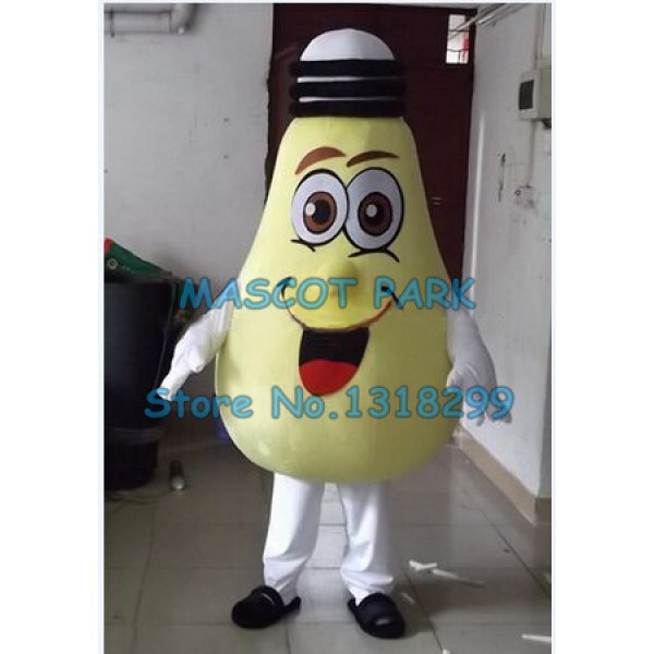 big yellow lamp light bulb Mascot Costume